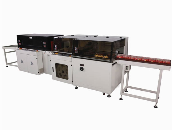 High speed edge sealing-cutting and shrinking packaging machine